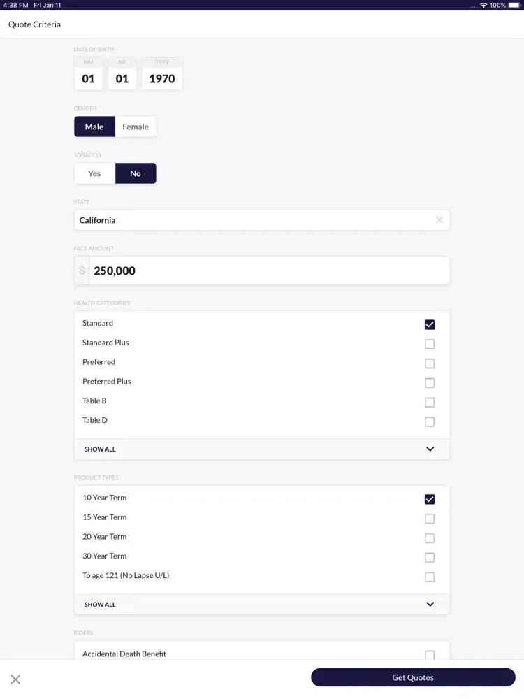 Insurance Designers iPad 应用截图