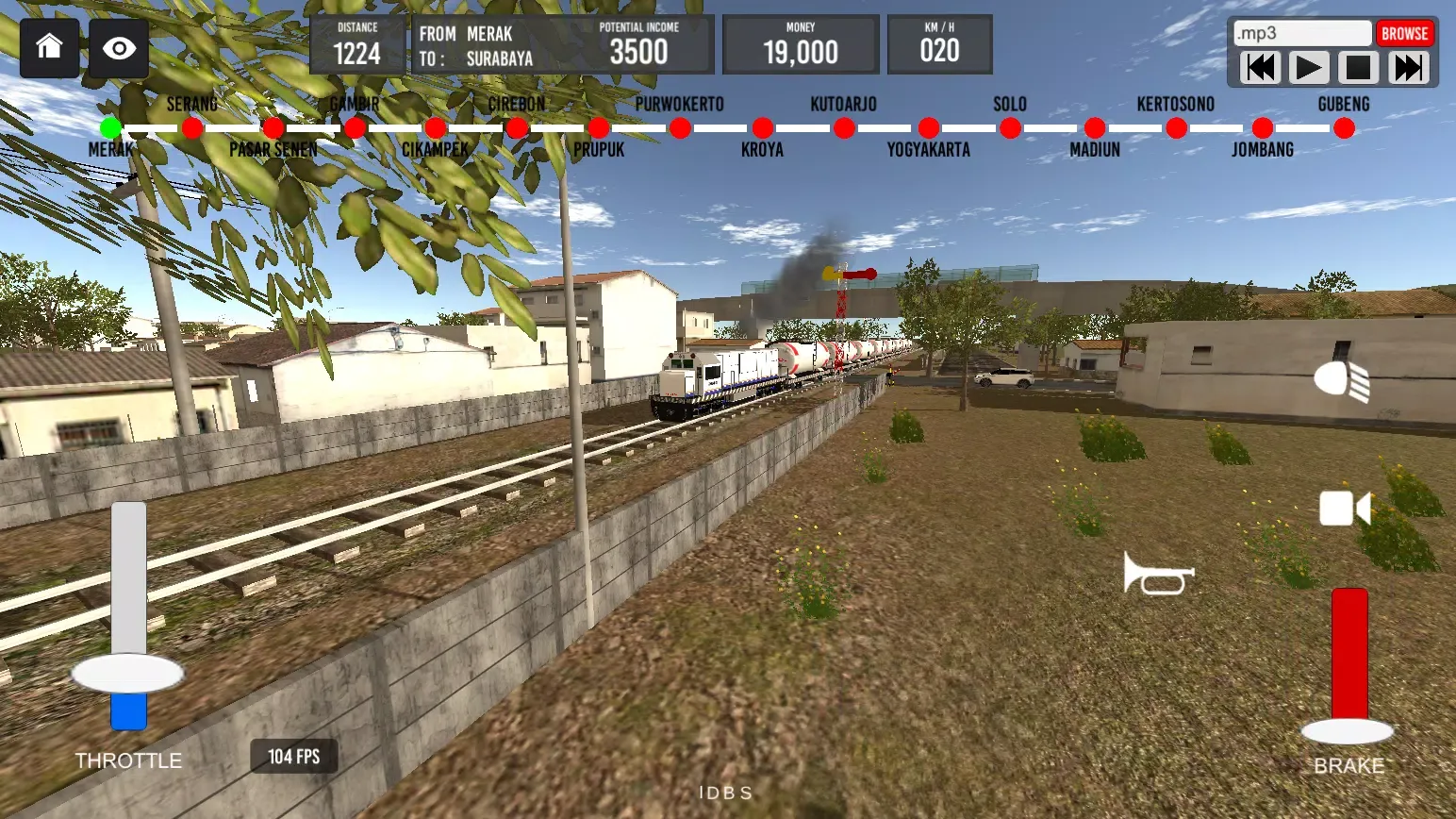 Capturas de tela do IDBS Indonesia Train Simulator