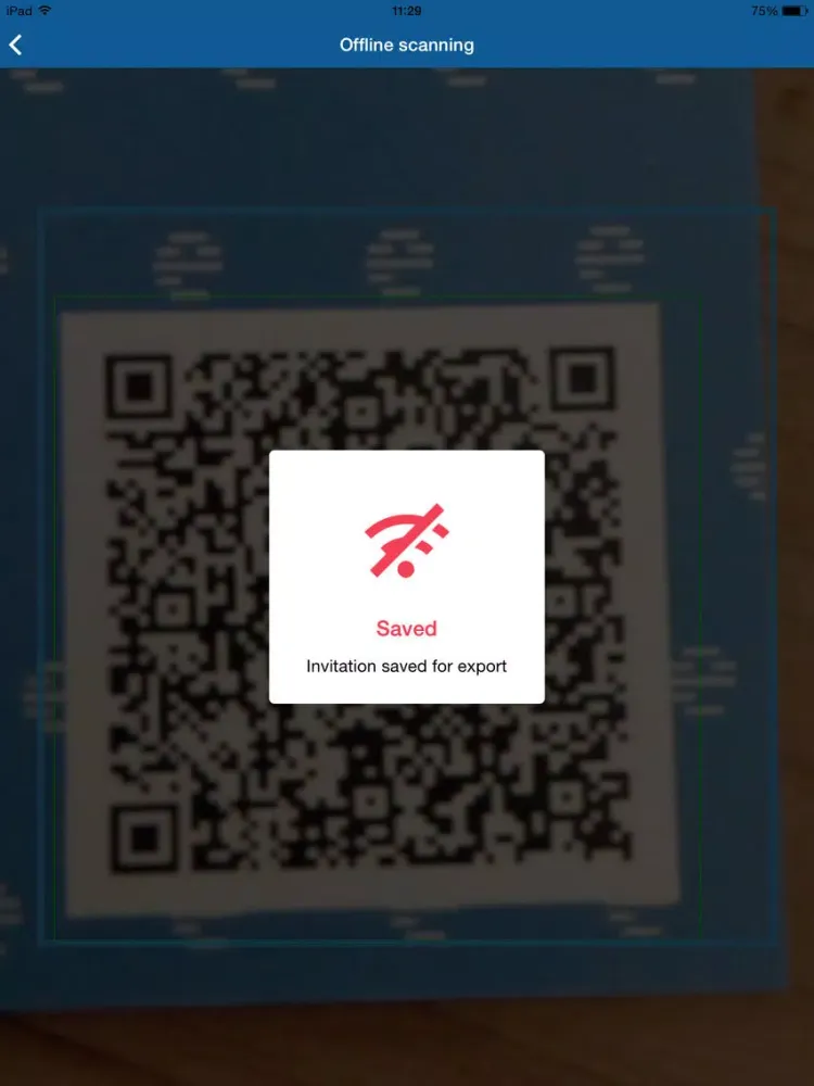 Capturas de tela do IDC Check-in iPad 