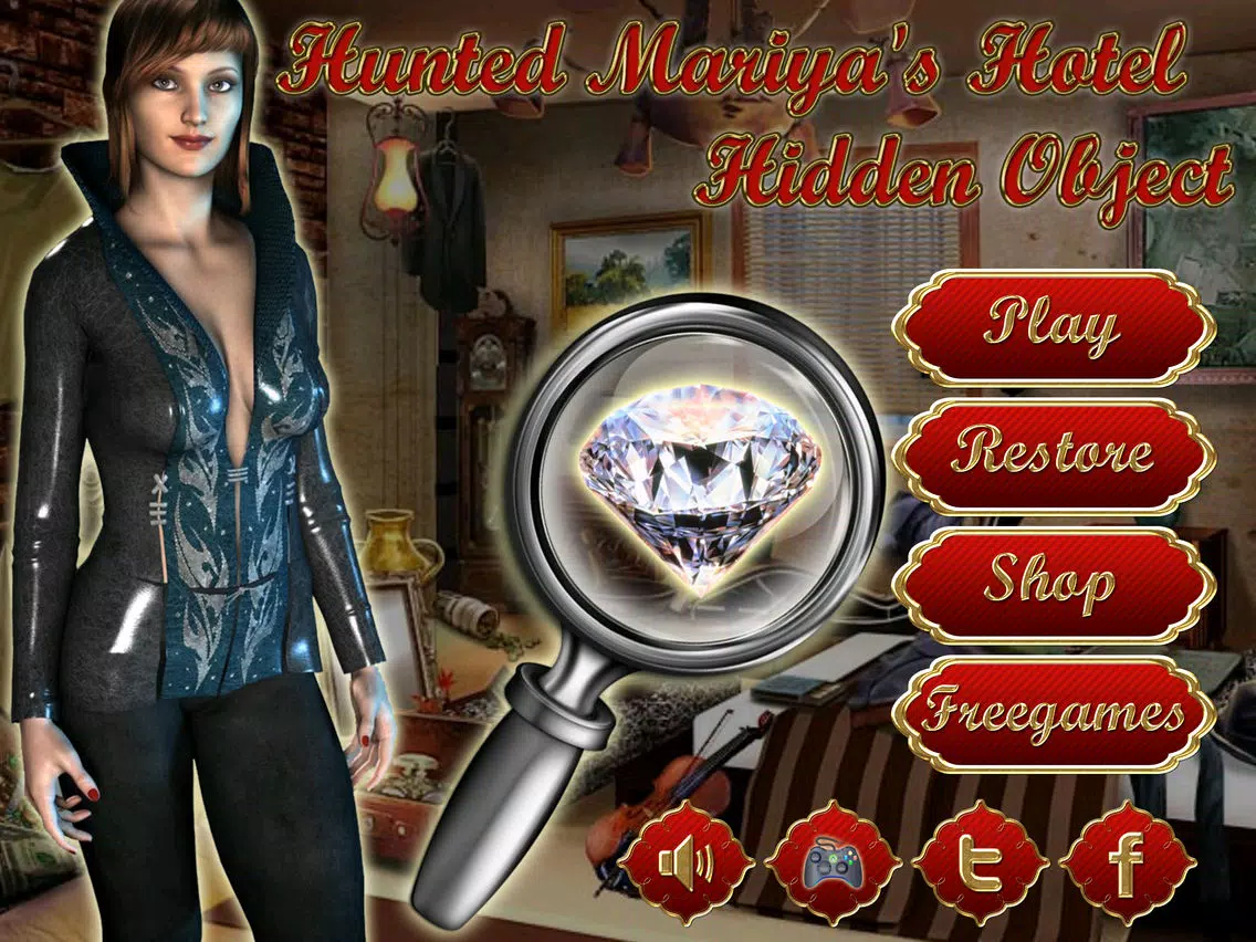 Capturas de pantalla de Haunted Mariya's Hotel Hidden Objects. iPad 