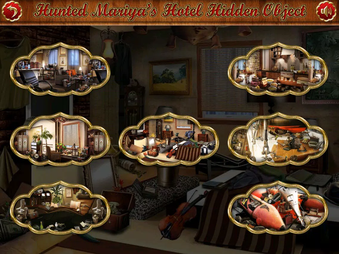 Capturas de pantalla de Haunted Mariya's Hotel Hidden Objects. iPad 