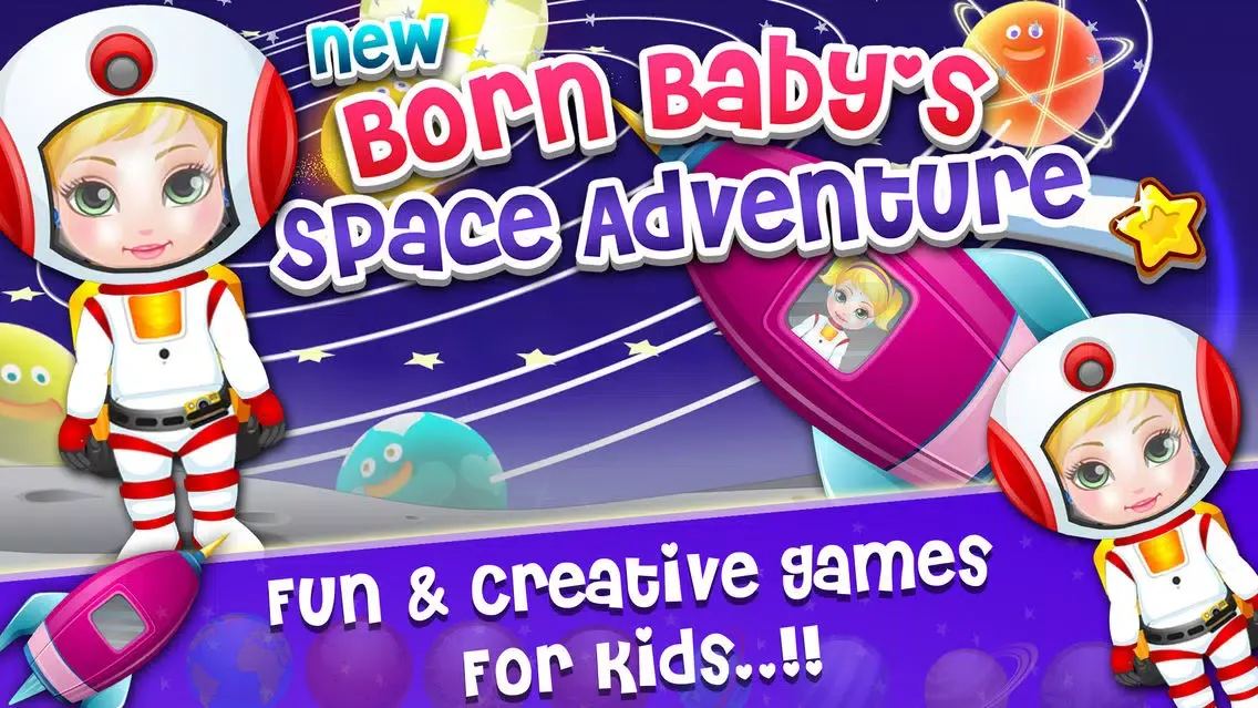 Capturas de tela do New Born Baby Space Adventure