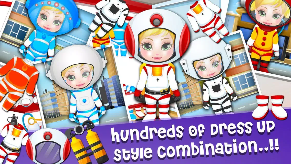 Capturas de tela do New Born Baby Space Adventure