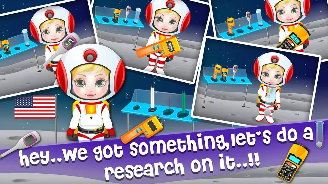 Capturas de tela do New Born Baby Space Adventure