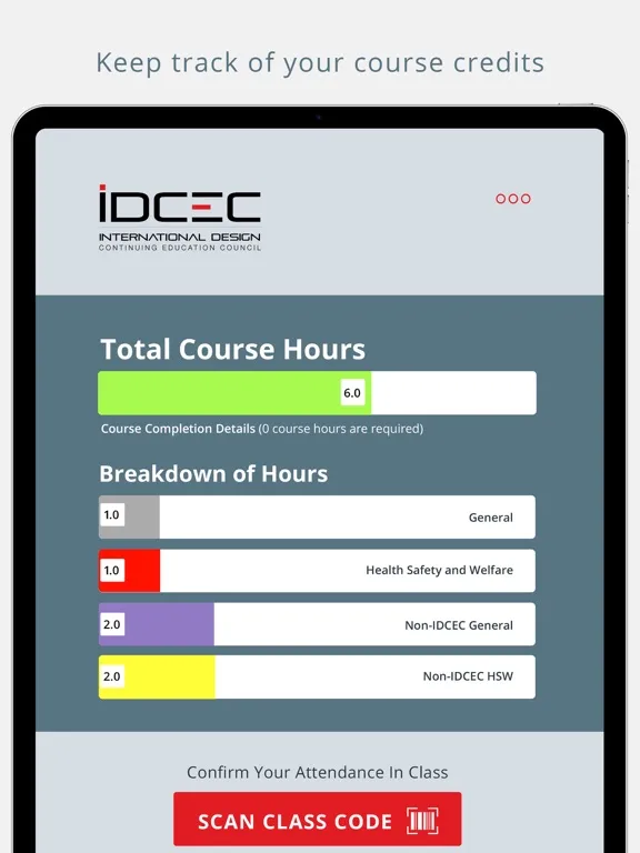 IDCEC Mobile Attendance App iPad  سکرین شاٹس