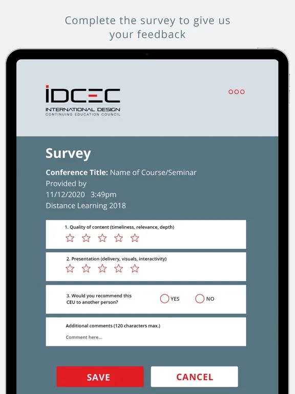 IDCEC Mobile Attendance App iPad  سکرین شاٹس