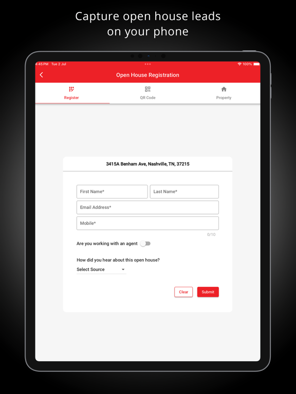 Tangkapan skrin The Agency CRM iPad 