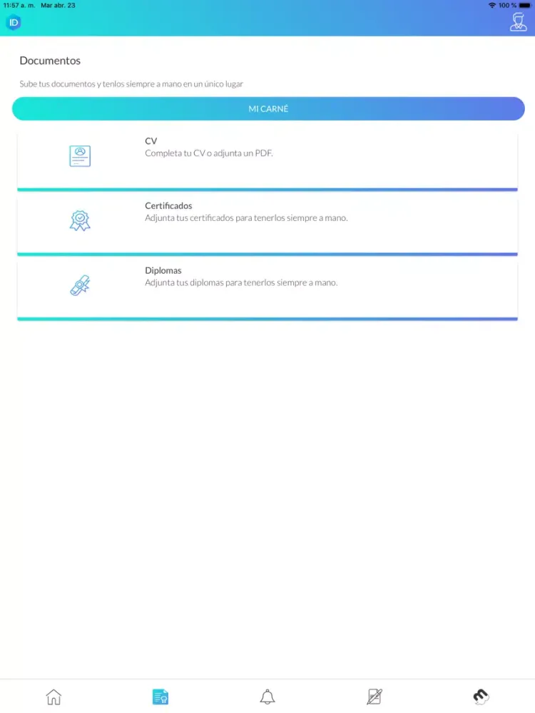 Screenshot di ID Doct iPad 