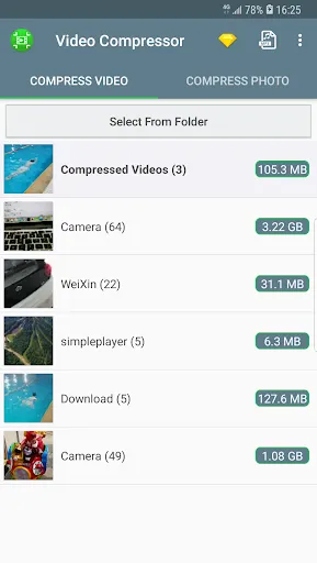 ภาพหน้าจอของ Video Compressor &Video Cutter