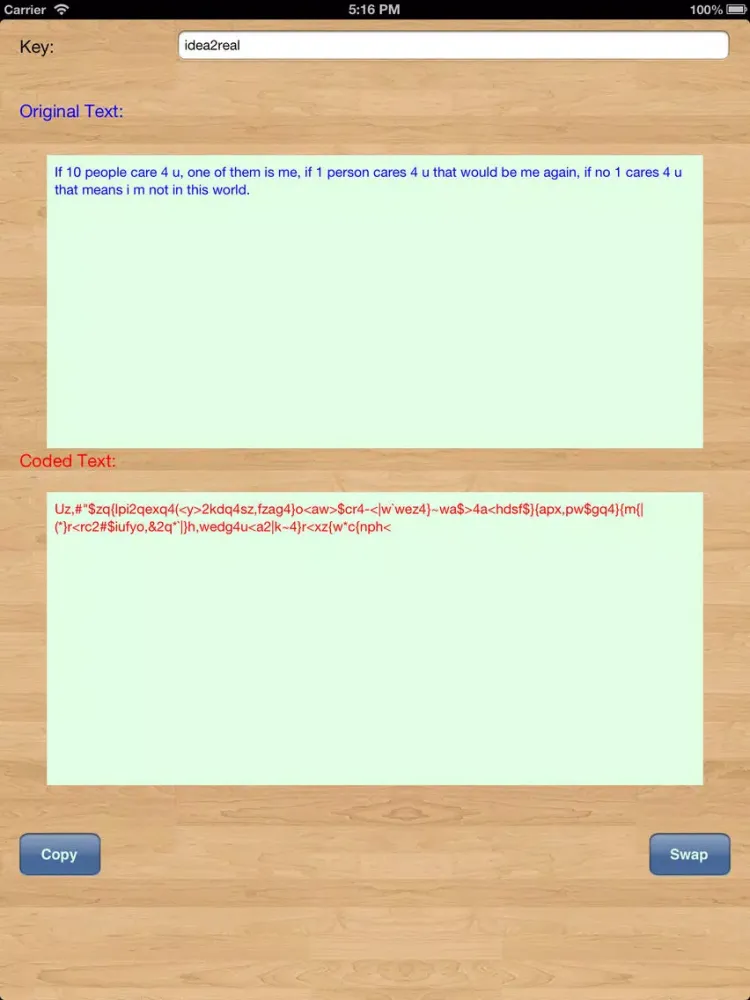SecretText iPad 應用截圖