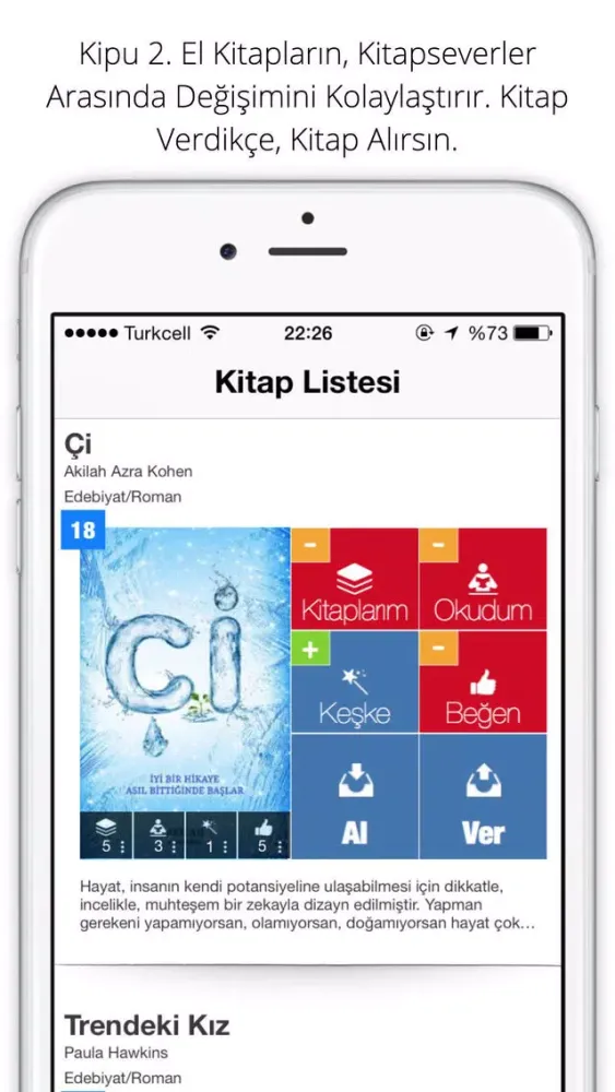 ภาพหน้าจอของ Kipu - Kitap Takas ve Paylaşım