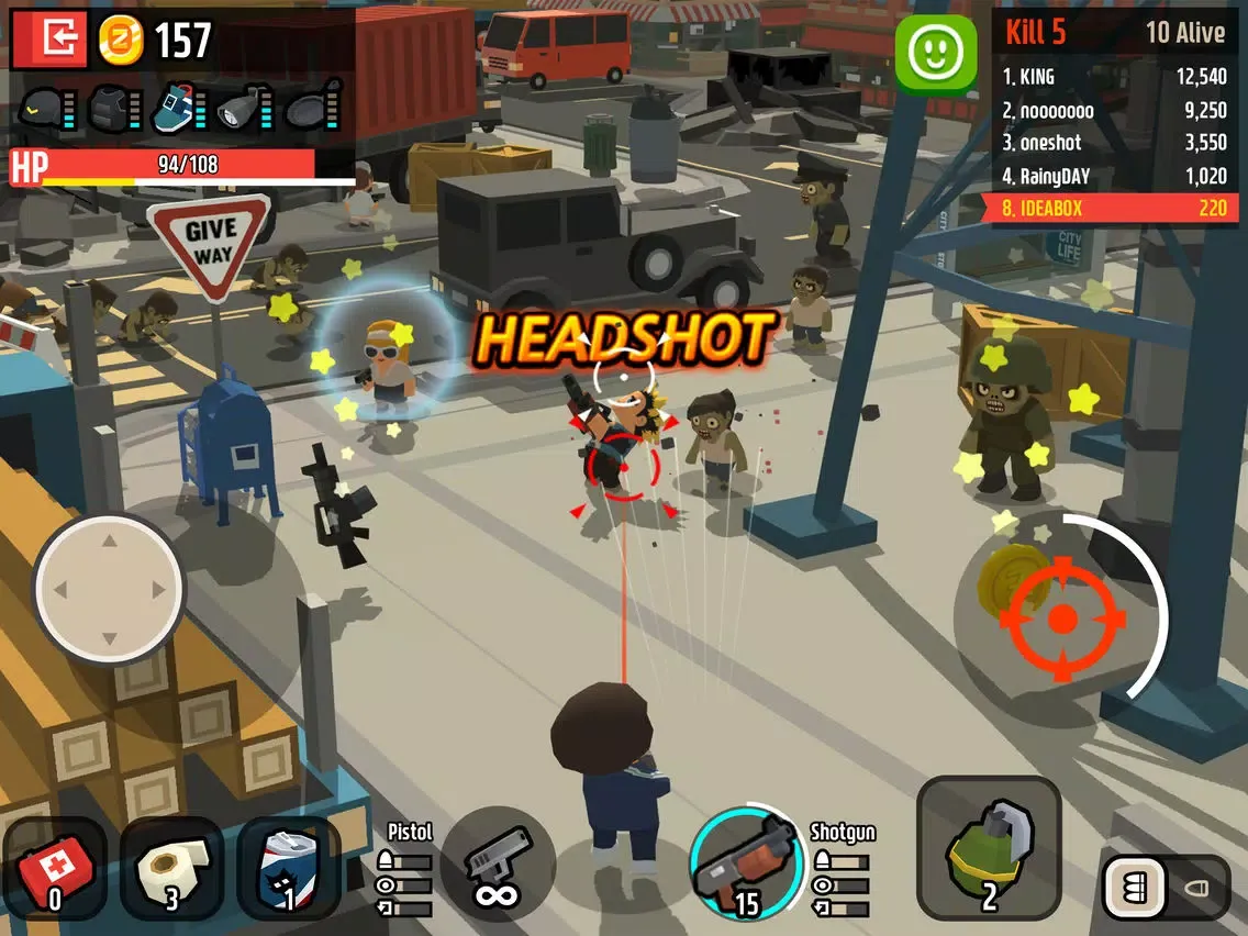 ภาพหน้าจอของ Zombie Ground .io iPad 