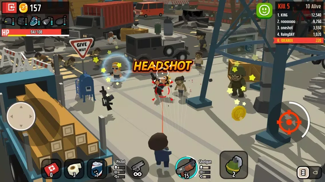 ภาพหน้าจอของ Zombie Ground .io
