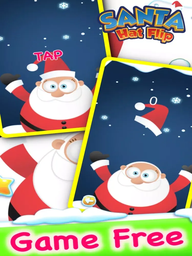 Christmas Santa Hat Flip Challenge Games iPad 应用截图