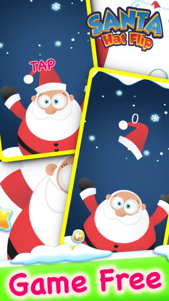 Christmas Santa Hat Flip Challenge Games应用截图