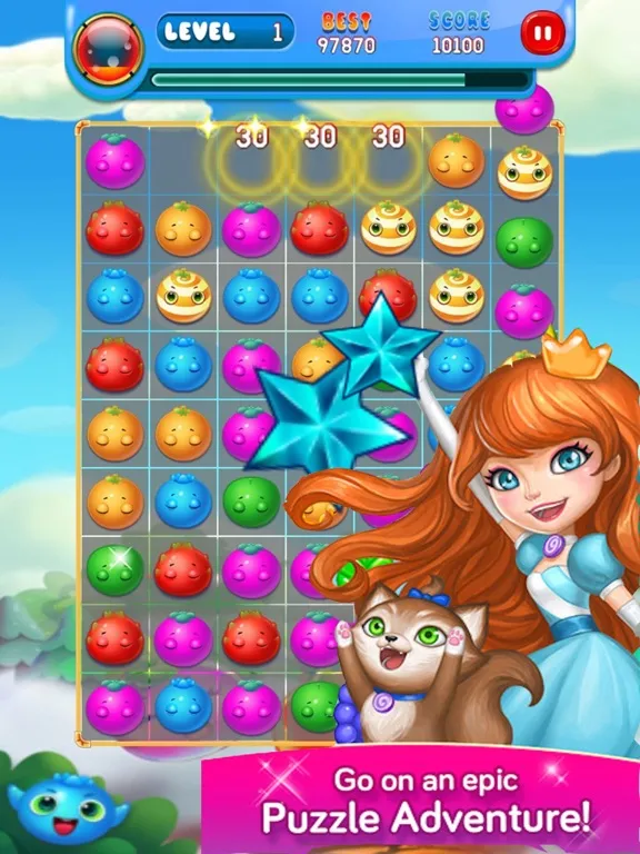 Tangkapan skrin Fruit Garden Smasher -Swipe Drawpipe Bump Puzzle iPad 