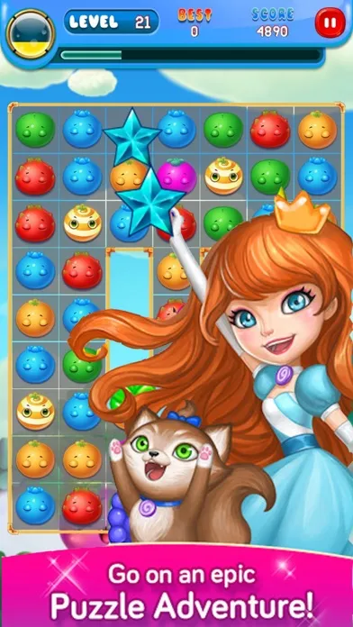 Tangkapan skrin Fruit Garden Smasher -Swipe Drawpipe Bump Puzzle