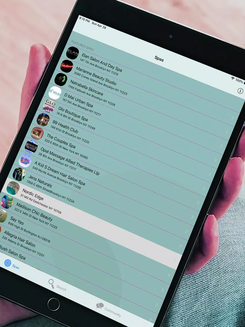 SoloSpas iPad  स्क्रीनशॉट