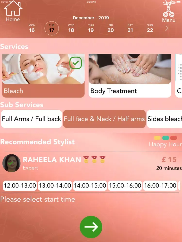 Capturas de tela do iBarbria LK Rose Gold iPad 