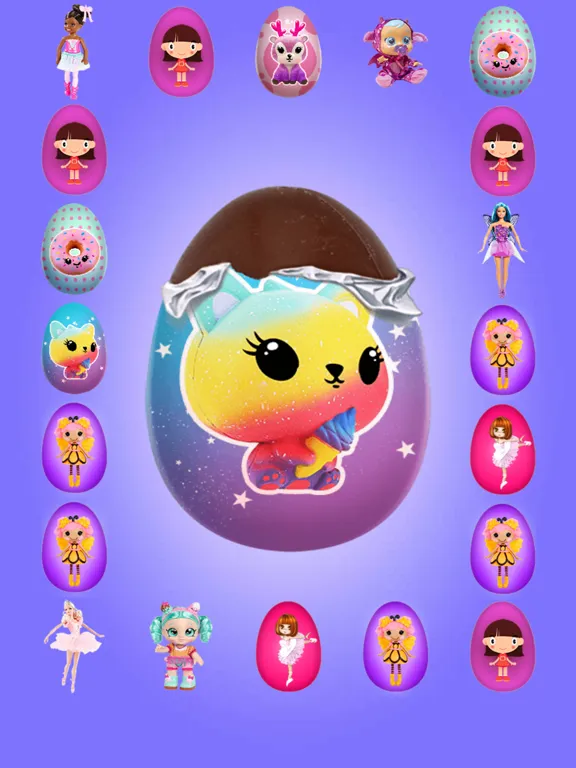 Capturas de tela do Surprise Eggs GIRLS iPad 