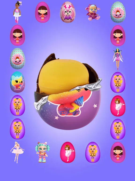 Capturas de tela do Surprise Eggs GIRLS iPad 