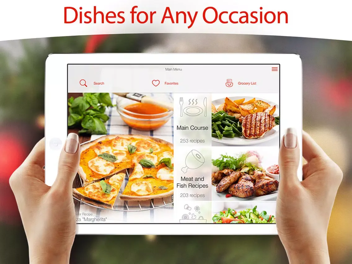 Capturas de tela do Yum-Yum! 1000+ Recipes with Step-by-Step Photos & Grocery Shopping List. Premium Version iPad 