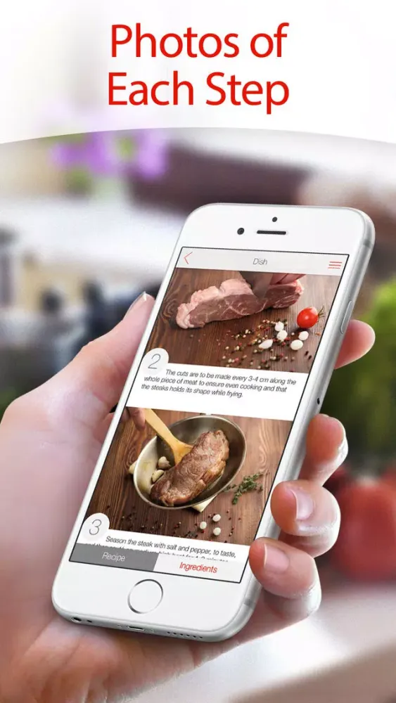 Capturas de tela do Yum-Yum! 1000+ Recipes with Step-by-Step Photos & Grocery Shopping List. Premium Version