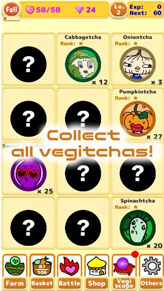 Ảnh chụp màn hình của Vegitcha - Beat the Diseases with Veggie Powers! -