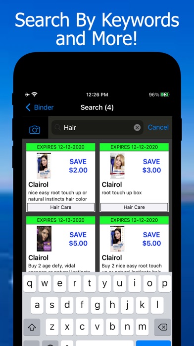 Coupon Binder Screenshots
