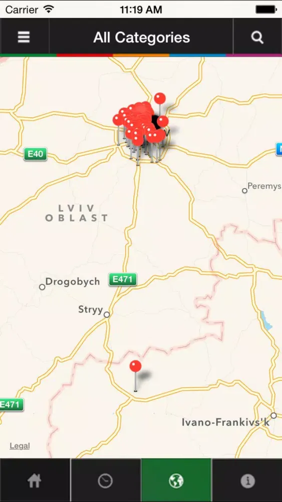 Capturas de tela do TravelPlaces Lviv