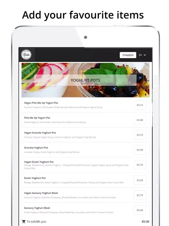 Capturas de tela do Habba Eatery & Juicery iPad 