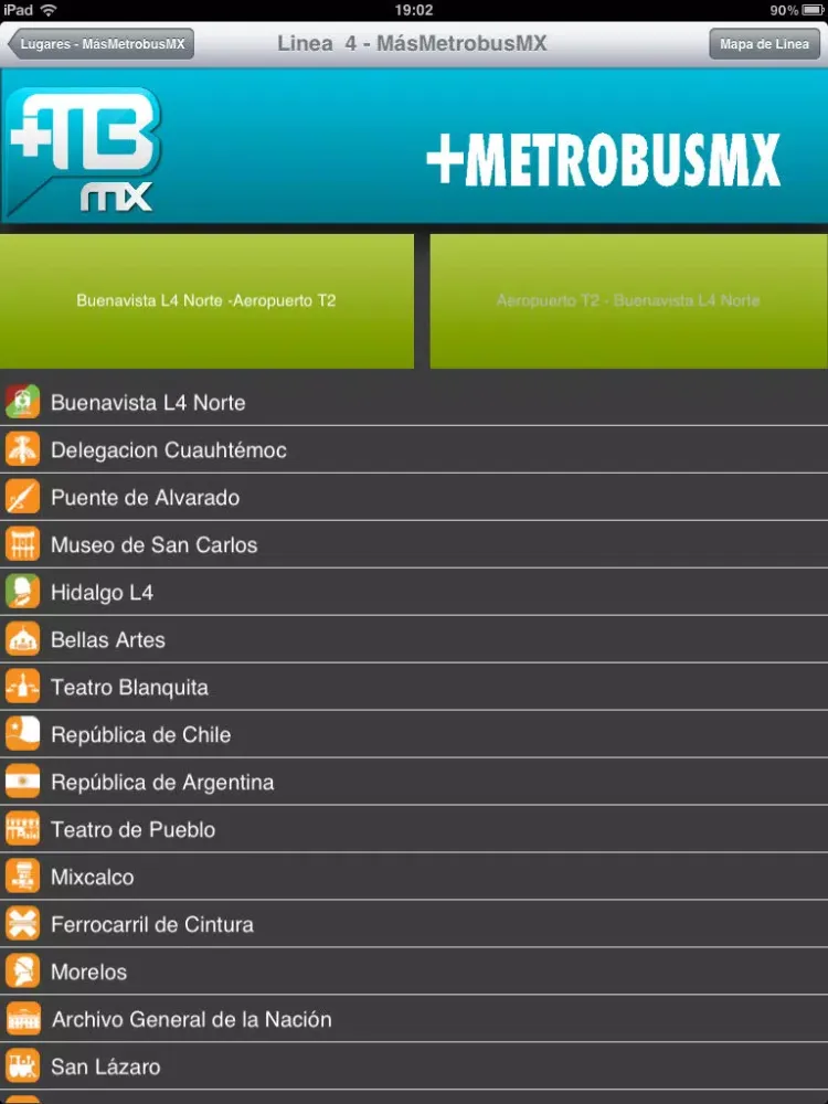 Скриншоты Metrobus MX iPad 