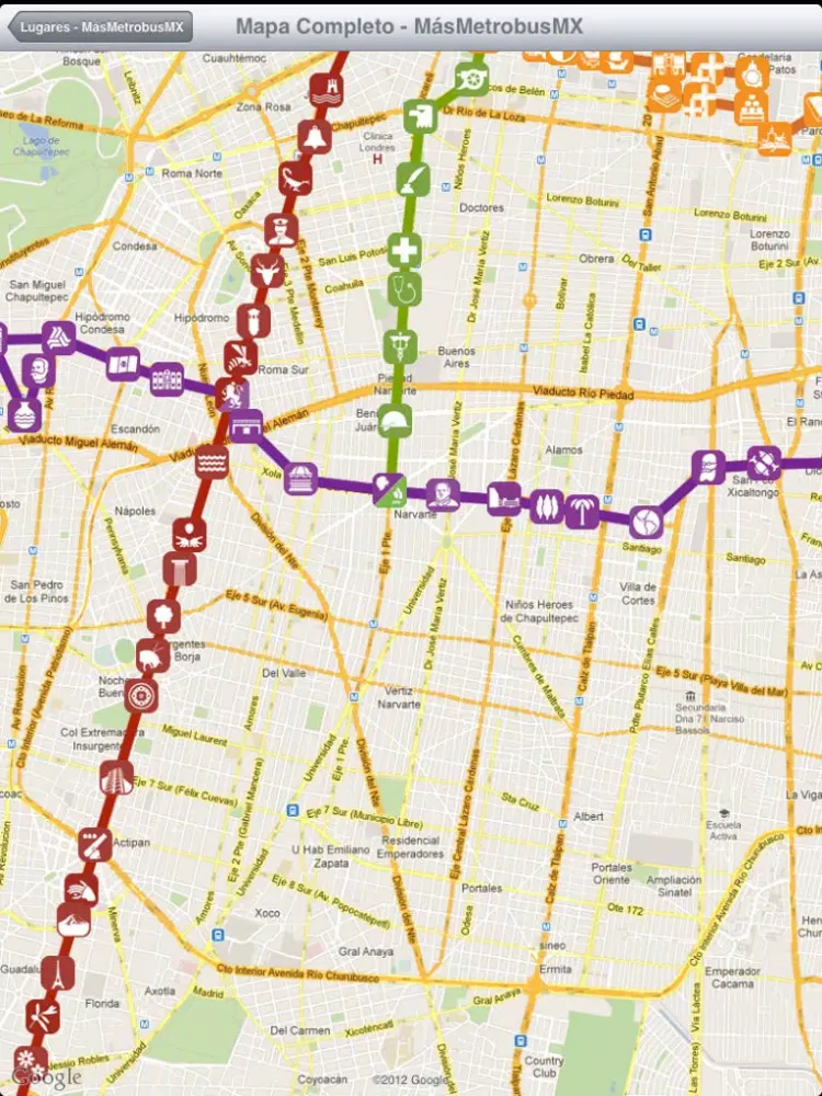 Скриншоты Metrobus MX iPad 