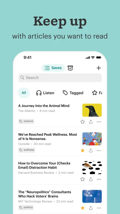 Captures d'écran de Pocket: Stay Informed