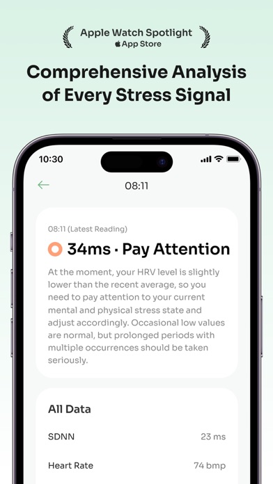 Screenshot di StressWatch: AI Stress Monitor