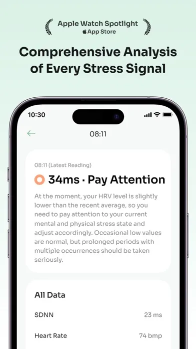 Capturas de pantalla de StressWatch: AI Stress Monitor