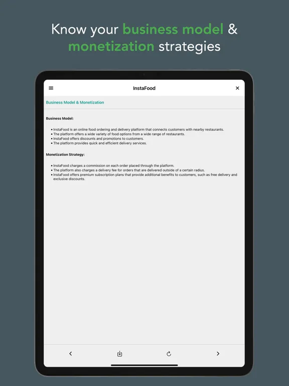 Capturas de tela do Startup AI: Idea Validator iPad 