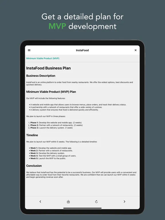 Capturas de tela do Startup AI: Idea Validator iPad 