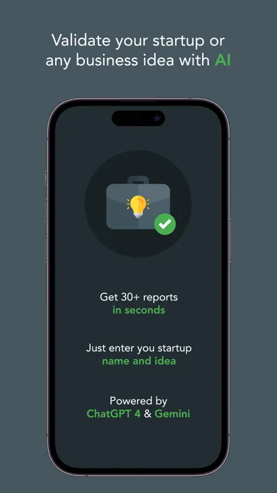 Capturas de tela do Startup AI: Idea Validator