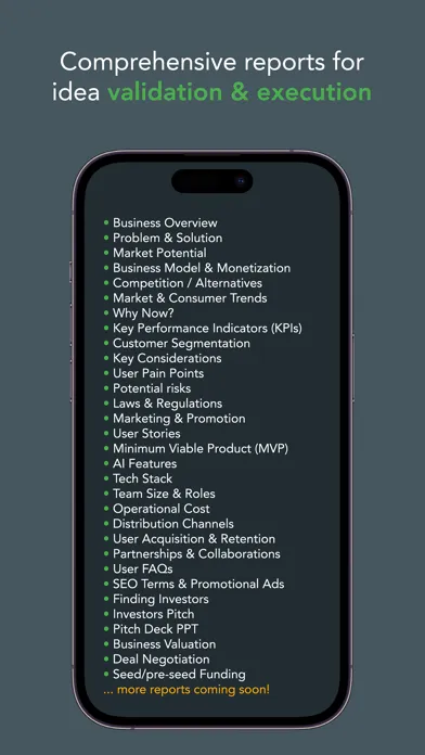 Capturas de tela do Startup AI: Idea Validator