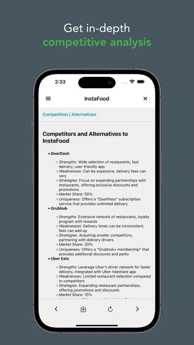 Capturas de tela do Startup AI: Idea Validator