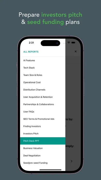 Capturas de tela do Startup AI: Idea Validator
