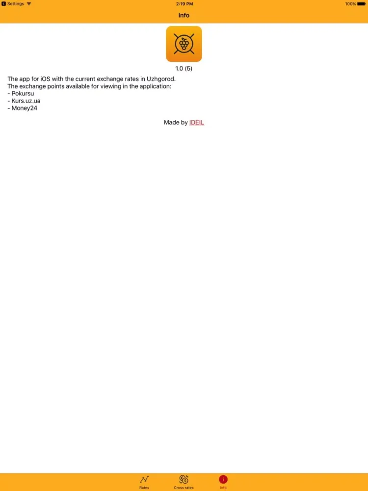 UzRates iPad  Screenshots