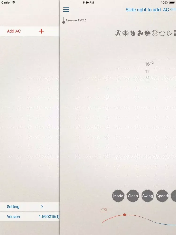 Mabe air conditioner iPad  Ekran Görüntüleri