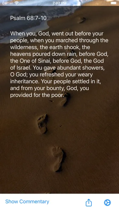Capturas de tela do Psalm-A-Day