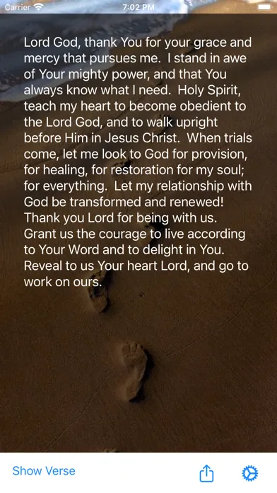 Capturas de tela do Psalm-A-Day
