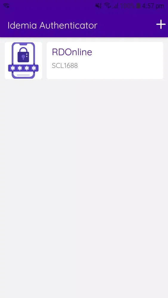 IDEMIA Authenticator App Screenshots