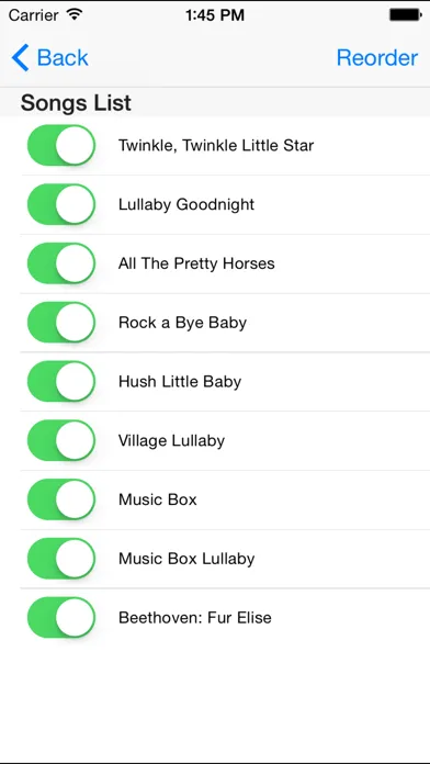 Captures d'écran de Baby Lullabies Songs
