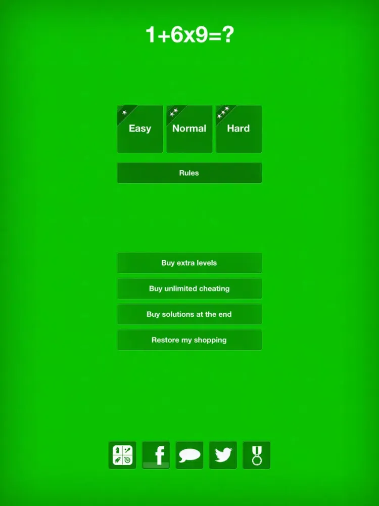 Ảnh chụp màn hình của 1+6x9=? iPad 