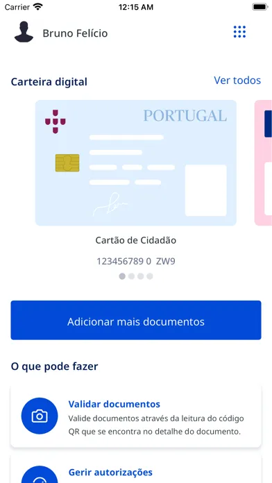 Ảnh chụp màn hình của id.gov.pt